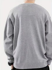 Men's Knitted Sweater Casual Warm Mid Stretch Pullover For Fall Winter