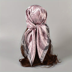 Boho Paisley Silk Square Scarf Head Wrap Bandana