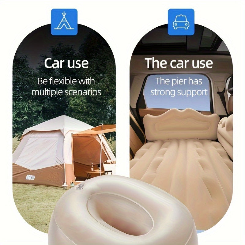 Inflatable Bed Pillow Air Cushion Bed For Car Travel & Camping