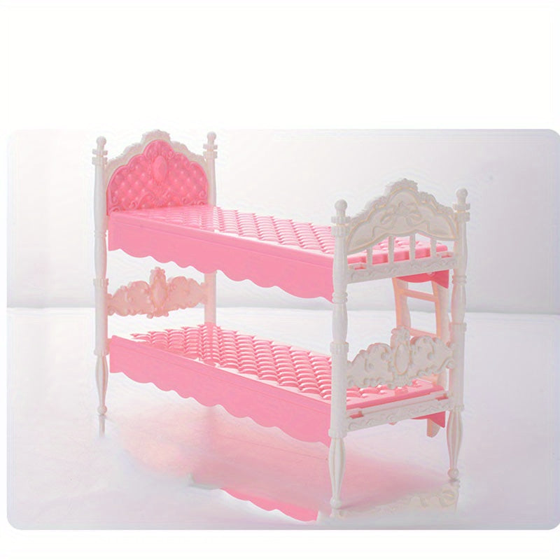 Doll Bunk Bed Set with Ladder and Guardrails, Ideal for Ages 3-6 Years