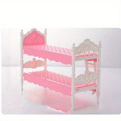 Doll Bunk Bed Set with Ladder and Guardrails, Ideal for Ages 3-6 Years