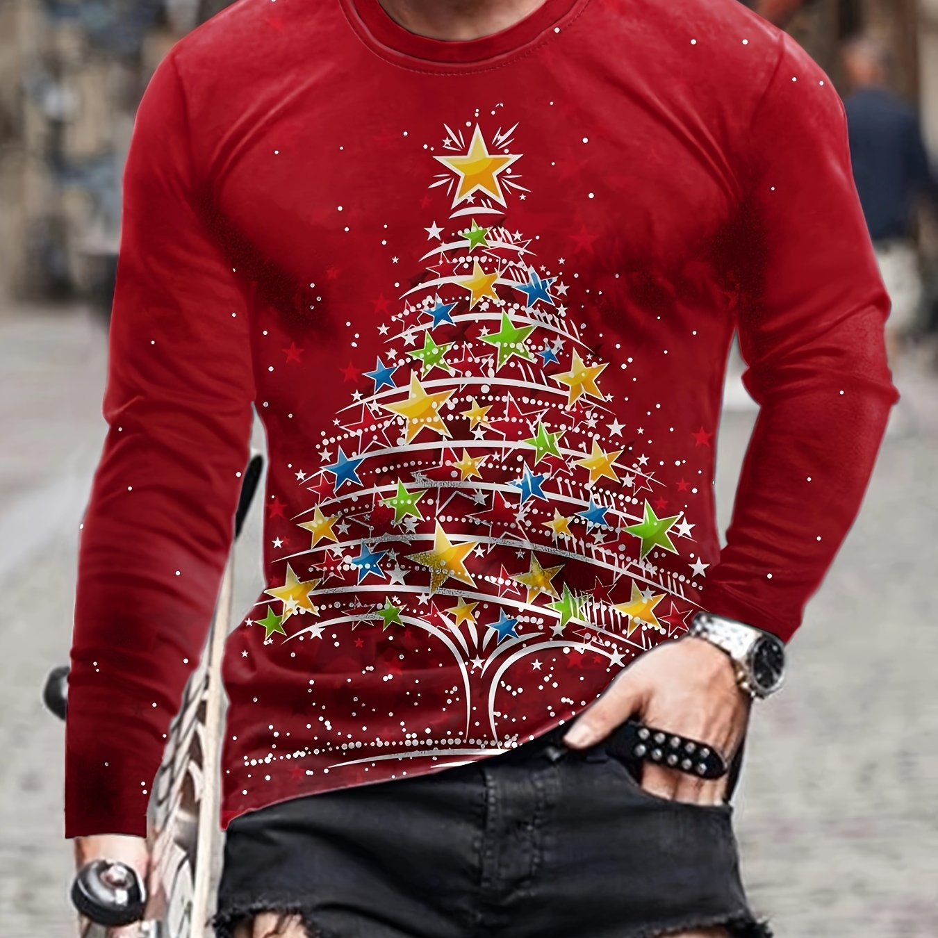 Christmas Tree Men's Long Sleeve Tee