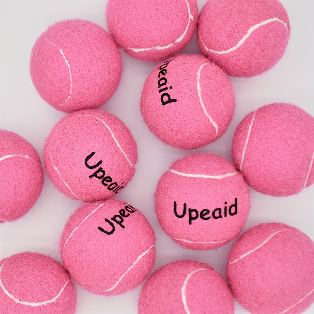 12pcs Durable Rubber Tennis Balls for Practice and Training