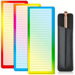 3pcs Magnetic Note Pads for Fridge with Pen Holder, 60 Sheets