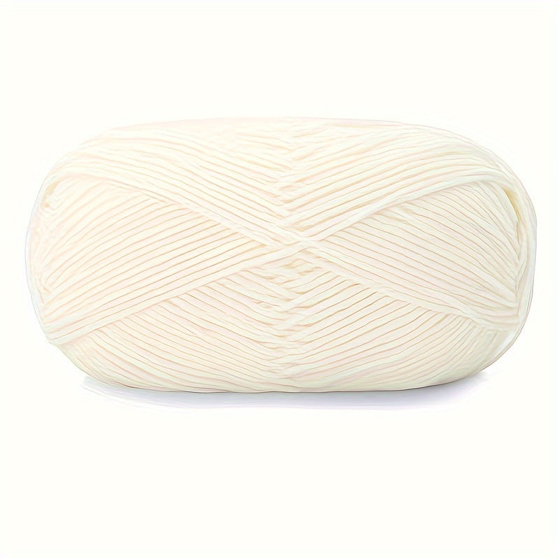 4-Strand Combed Milk Cotton Wool Yarn Ball for Crochet Doll Making