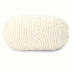 4-Strand Combed Milk Cotton Wool Yarn Ball for Crochet Doll Making