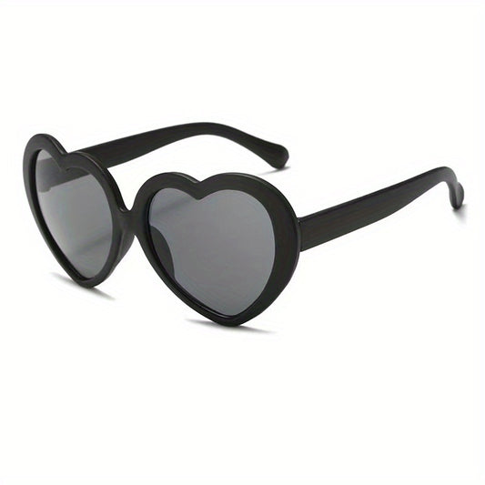 Girls Sweet Heart Shaped Frame Sunglasses UV Protection Sunshade Summer