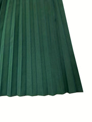 Pleated Elastic Waist Skirt for Women