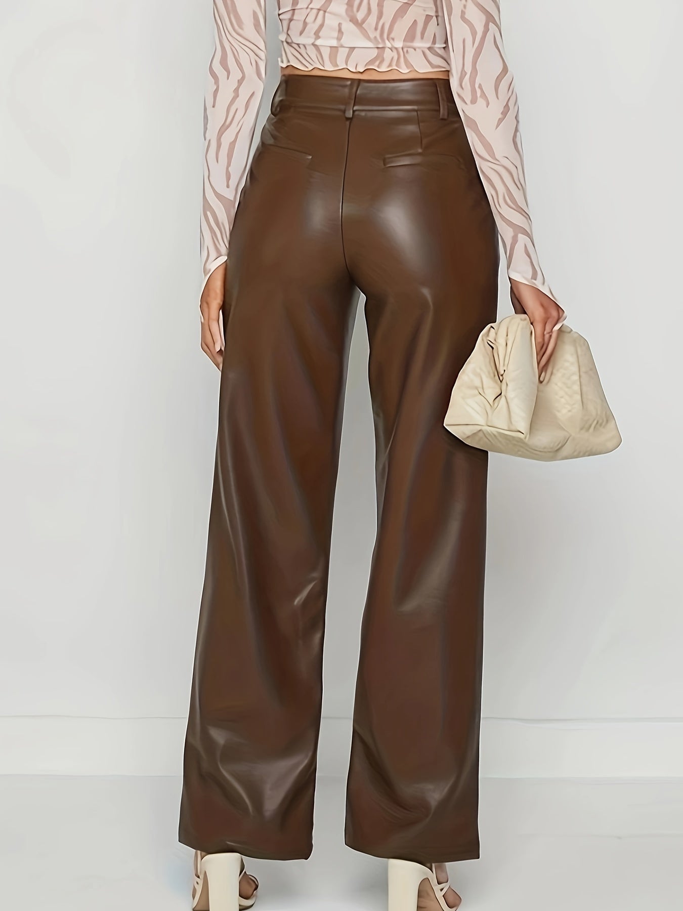  High Rise Wide Leg Trousers