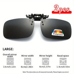 2pcs Sunglasses Clips Reversible Polarizing Clips