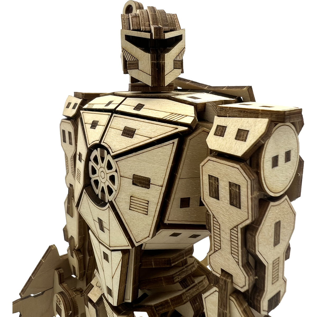 3D Wooden Puzzle Robot DIY Assembly Model Ages 14 Flexible Joints Basswood Gift