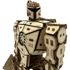 3D Wooden Puzzle Robot DIY Assembly Model Ages 14 Flexible Joints Basswood Gift