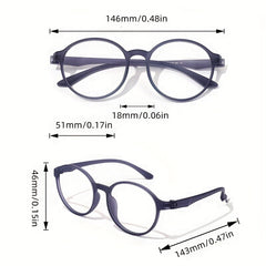 Men's Round Frame Reading Glasses Ultra Light Casual Eyeglasses