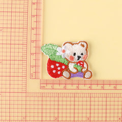 4pcs Strawberry Embroidery Patches DIY Clothes Accessories