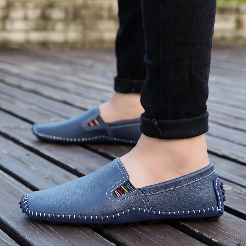 Men's Hand Stitched Loafer Shoes Lightweight Slip On Flats
