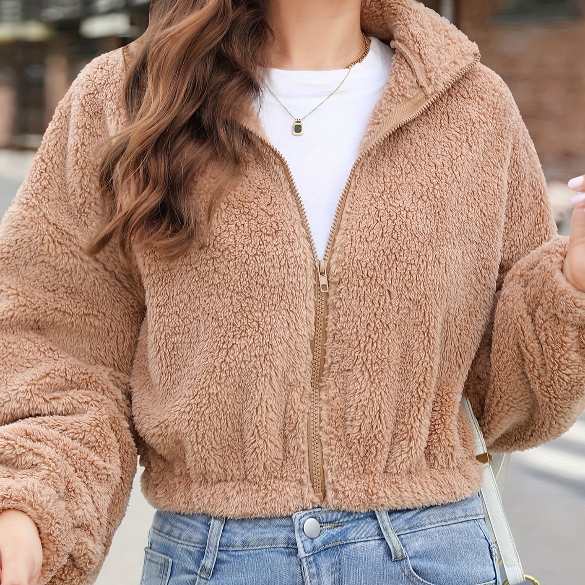 Warm Plush Jacket for Women Winter Sports