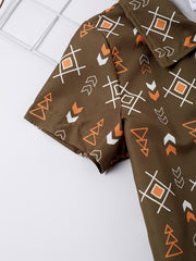 Boys Symbols Shirt Short Sleeves Button