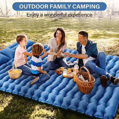 Outdoor Double Sleeping Pad - Comfortable Portable Inflatable Air Mat