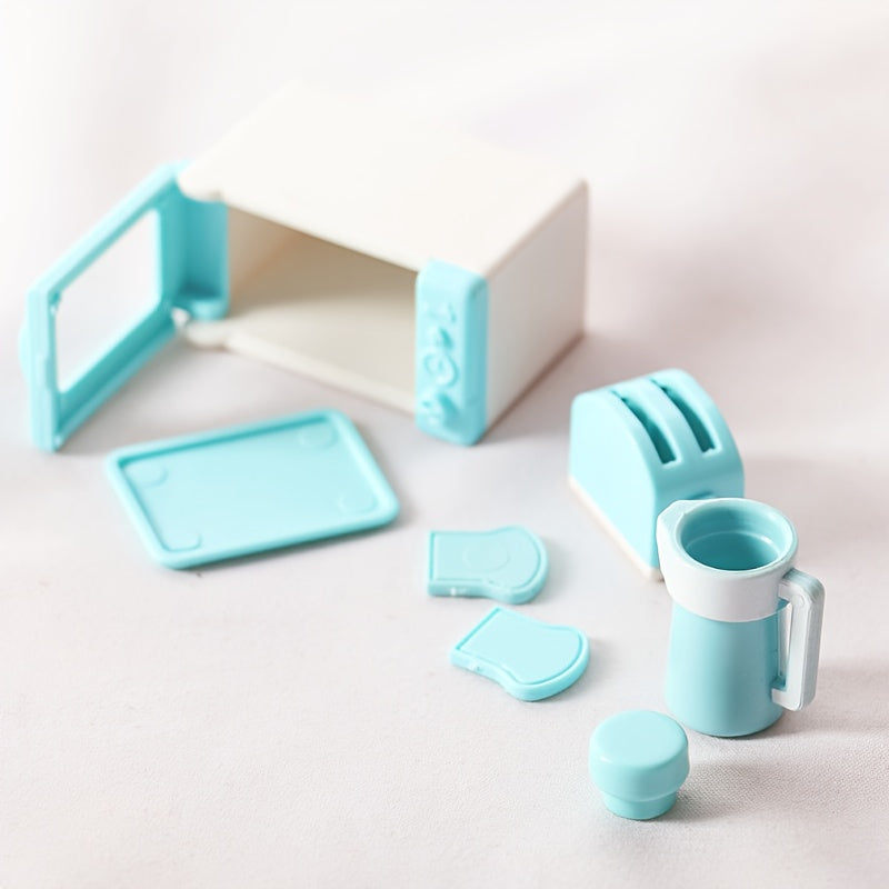 3pcs Dollhouse Microwave & Toaster Accessories for Dollhouses
