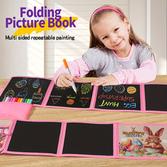 Blackboard Picture Book Cartoon Rabbit Colorful Writing Training