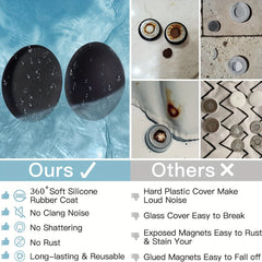 1PC Shower Curtain Weights Magnets Silicone Coated Strong