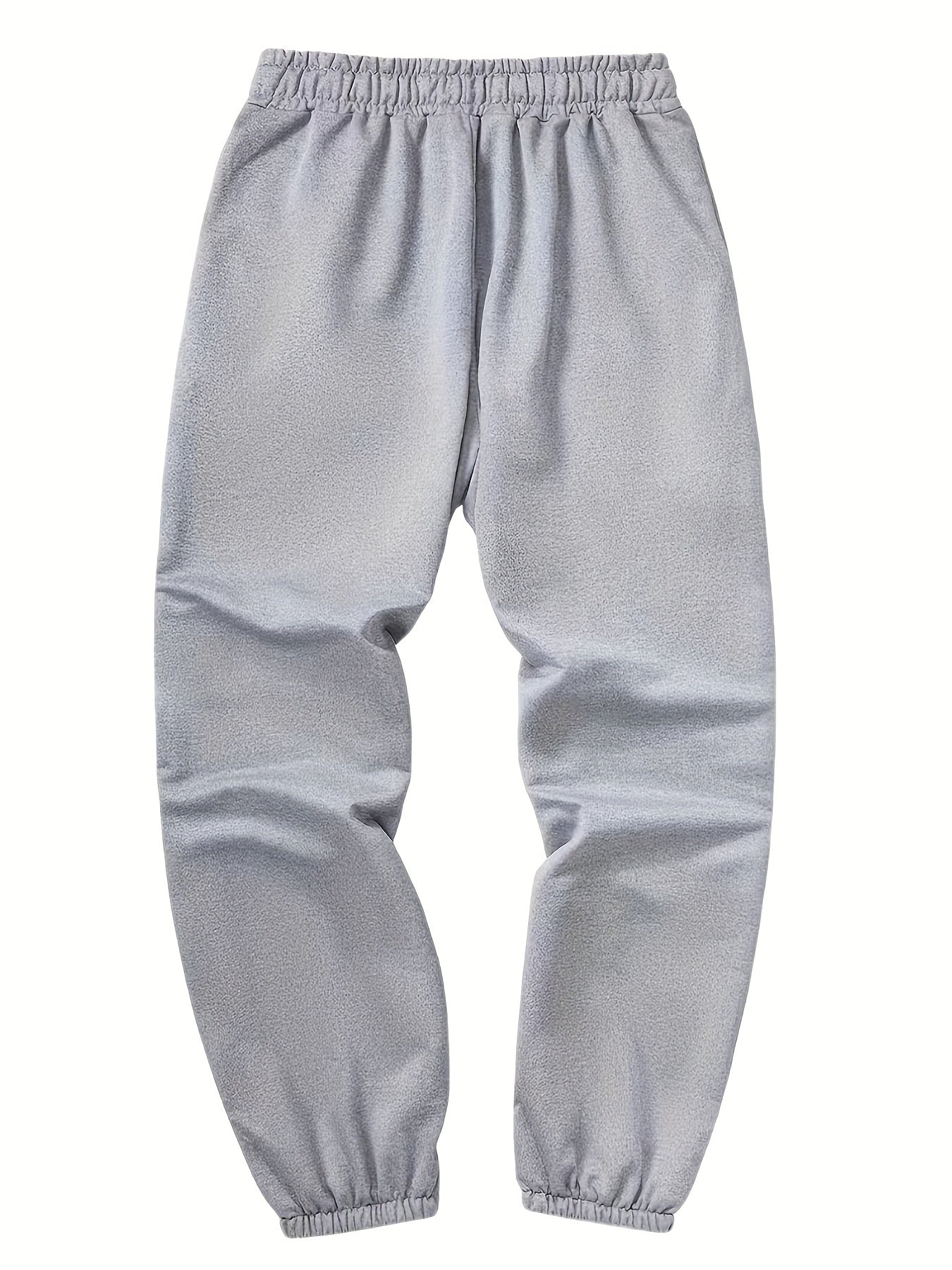 Boston Print Drawstring Sweatpants Men's Loose Fit Joggers