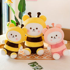 Adorable Bee Bear Plush Soft Cartoon Doll for Kids