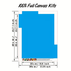 DIY 5D Diamond Painting Set Castle Flower Grass 30x40cm Frameless