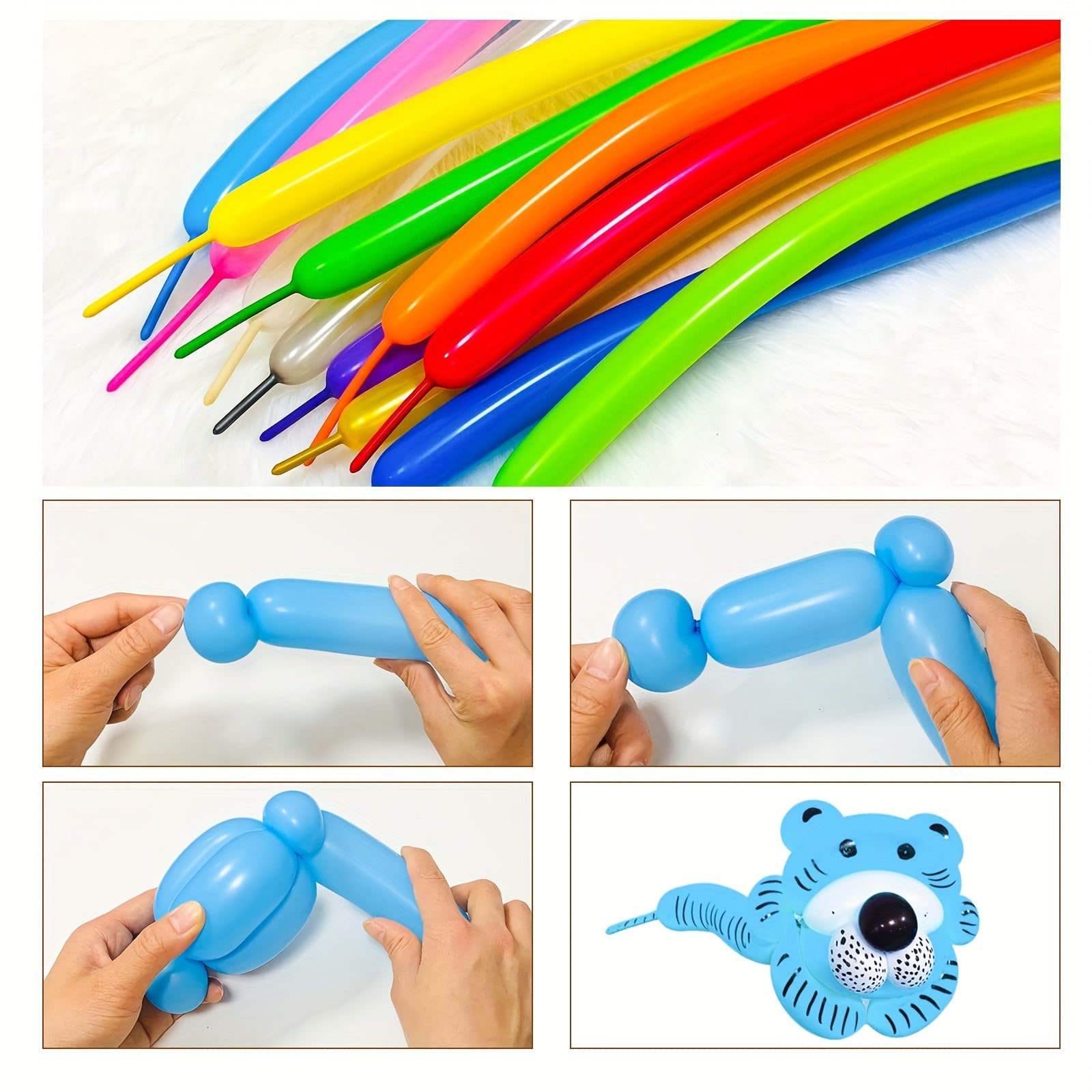 100pcs 30 Skinny Latex Balloons Modelling Magic Balloon Animal Kit