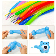 100pcs 30 Skinny Latex Balloons Modelling Magic Balloon Animal Kit