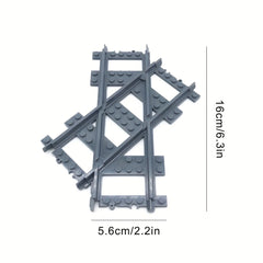 Train Track Assembly Toys Railway Accessories Cross Track Turn Left and Right