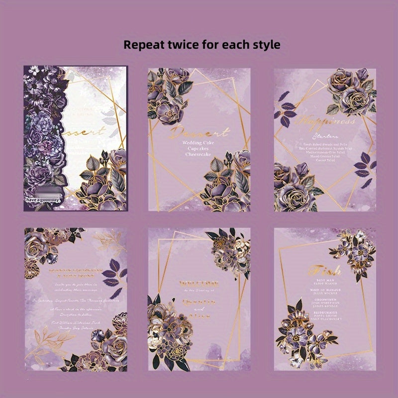 10pcs Blooming Flower Journal DIY Material Decorative Base