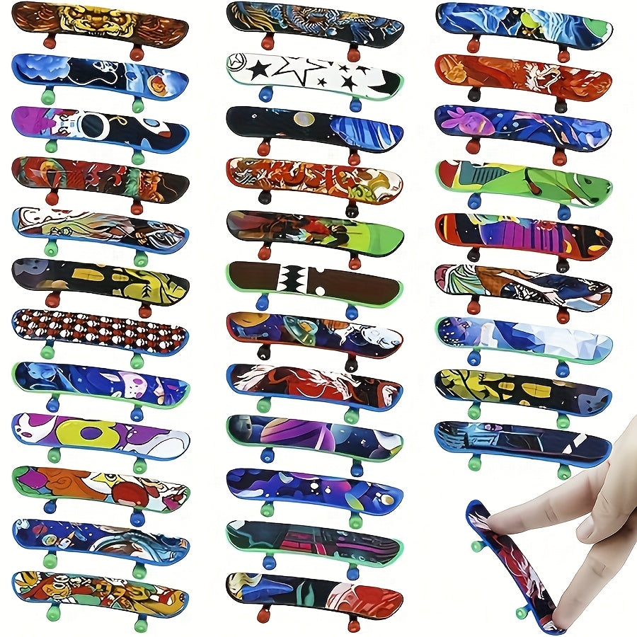 Mini Finger Skateboard Set - Desktop Relaxation Toy for Party Prizes