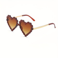 Cartoon Heart Frame Sunglasses UV Protection for Girls and Boys