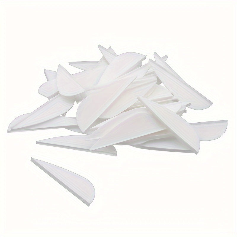 50pcs Arrow Vanes 5.08 Cm Fletching Shield Drop Shape Feather