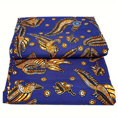 5.49m African Ethnic Batik Printed Fabric Double sided Geometric Print