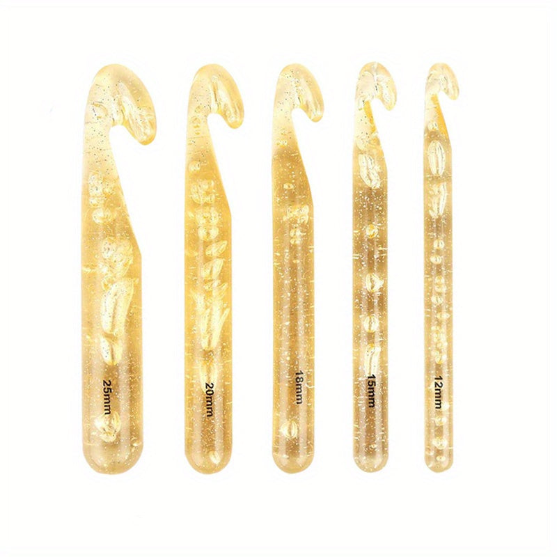 5pcs Crystal Crochet Hook Set Sweater Needle Tool for Beginners