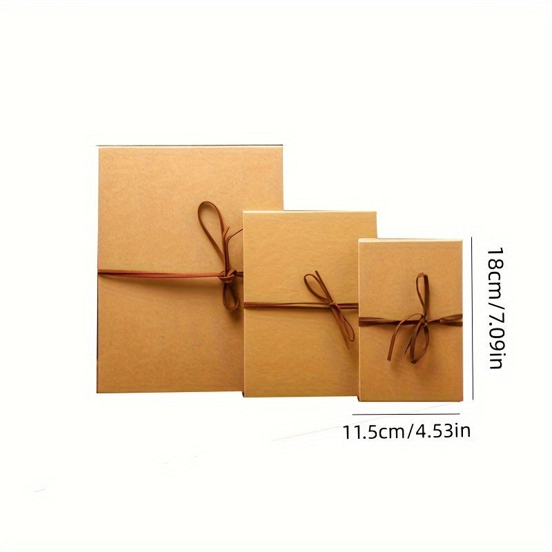 Retro Cowhide DIY Photo Album 18 Fold 34 Sides Memory Book