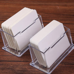 Modern Acrylic Desktop Card Holder for Creative Storage