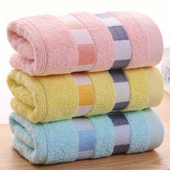 3pcs Absorbent Cotton Face Wash Towel for Adults - Bathroom Accessory