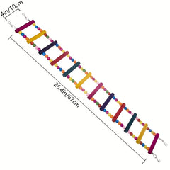12 Step Wooden Bird Ladder Parrot Training Exercise Toy