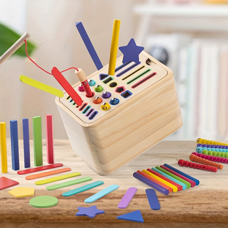 Colorful Wooden Classification Box Toy with Matching Pieces