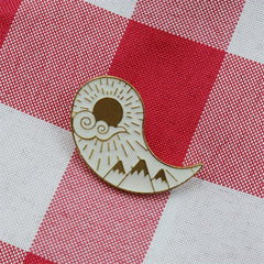 Tai Chi Gossip Array Enamel Brooch For Men