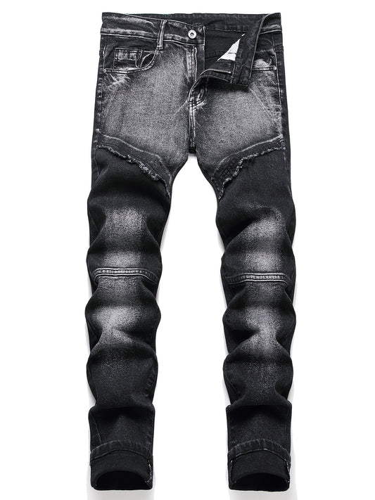 Men's Street Style Stretch Denim Pants for Spring Summer