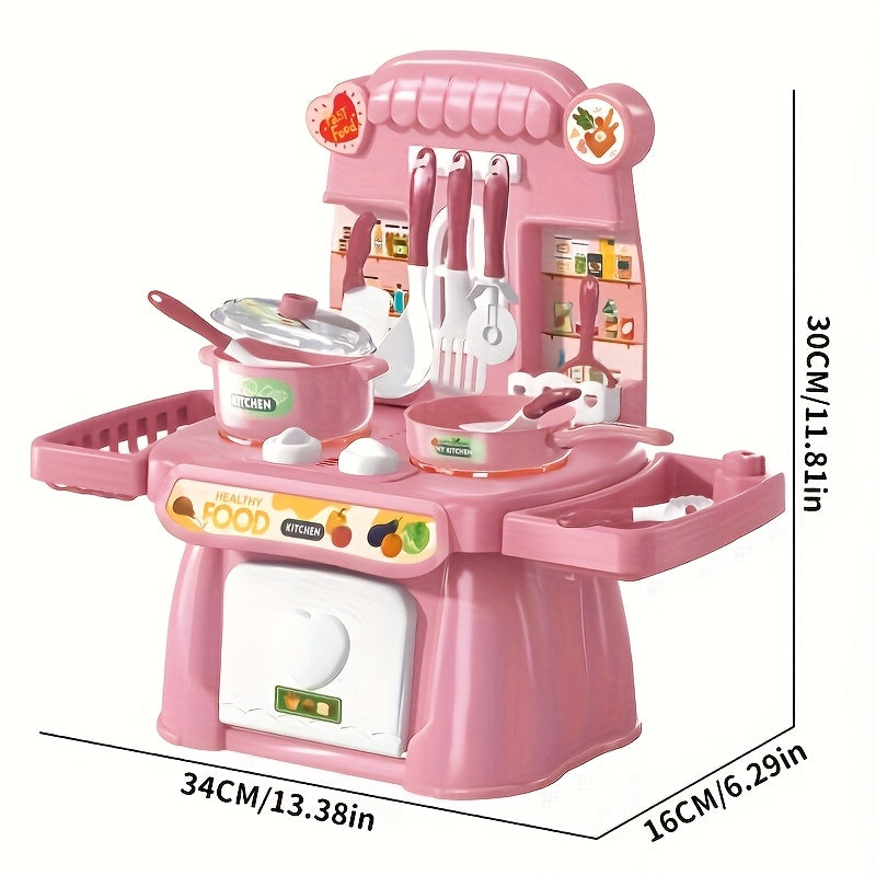 Kids Dining Table Set with Veggie & Fruit Accessories