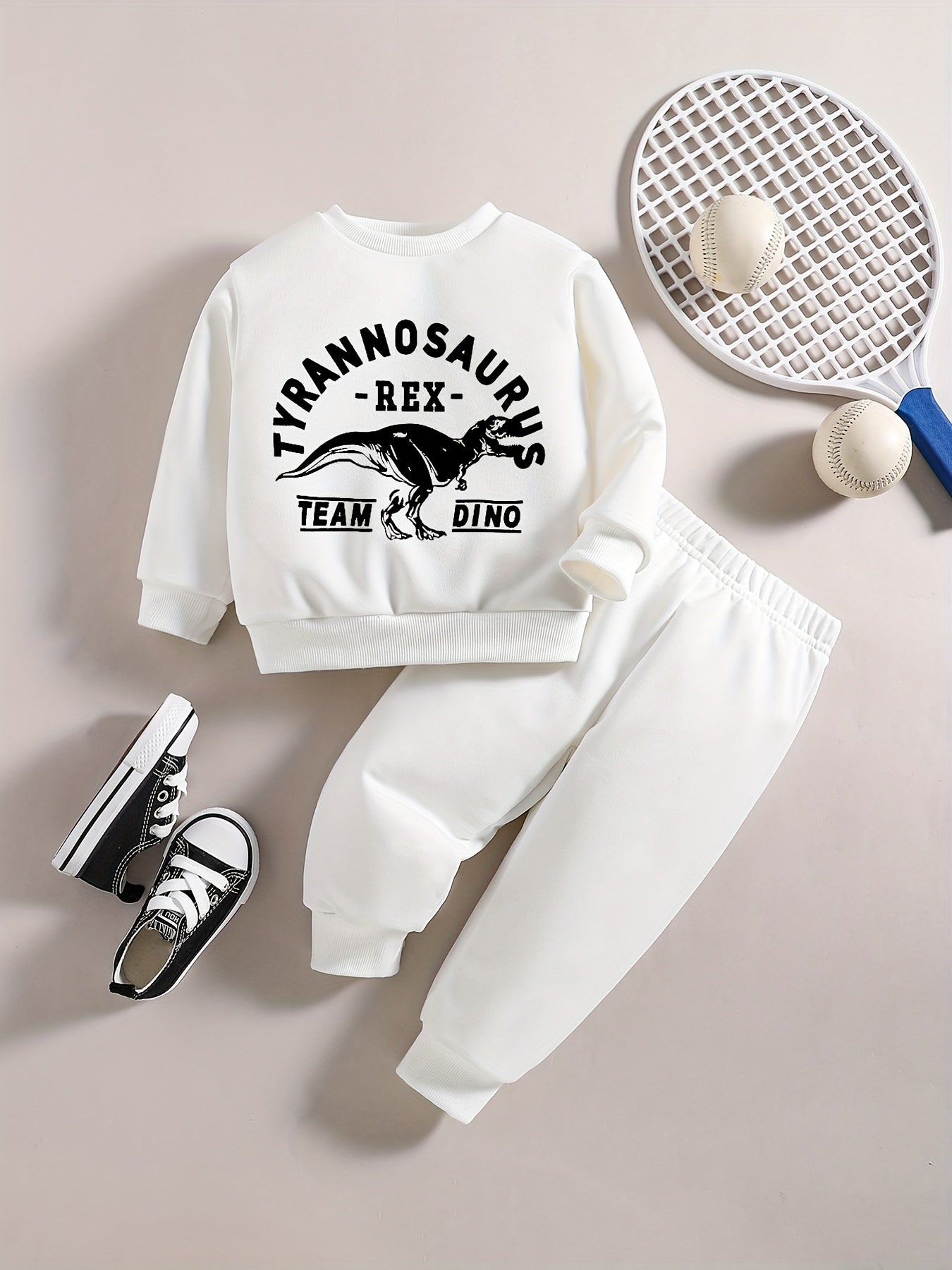 Toddler Boy Dino Graphic Sweatshirt Pants Set