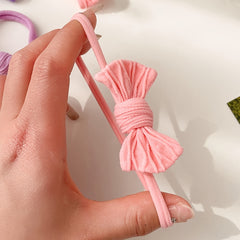 5pcs Bowknot Hair Tie Solid Winter Hair Accessories Women