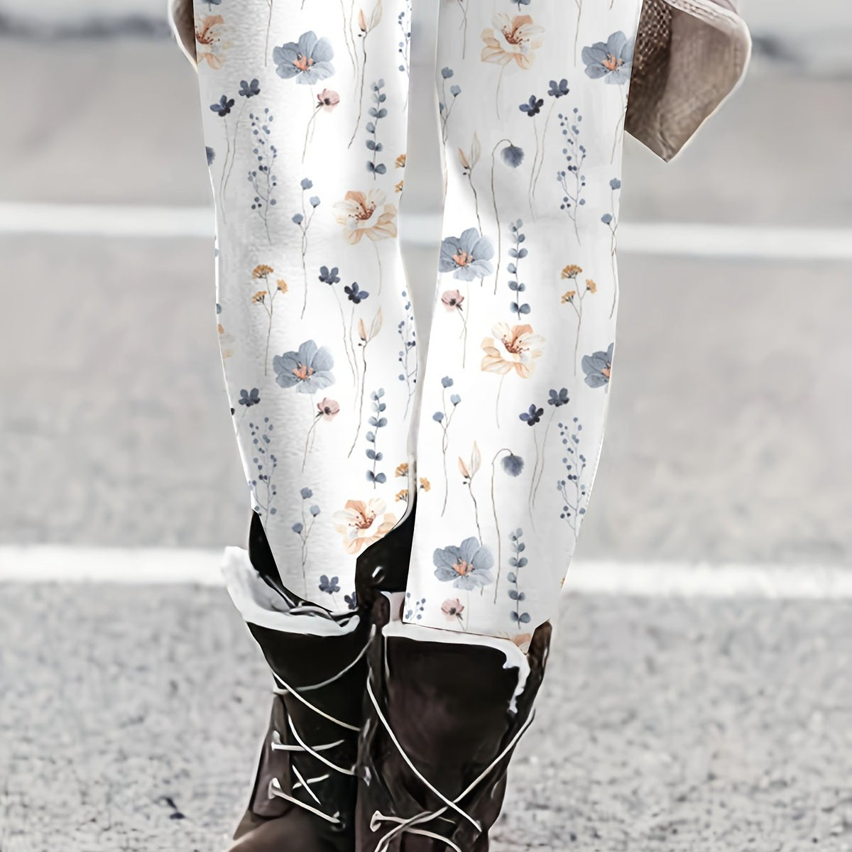  High Rise Floral Print Leggings