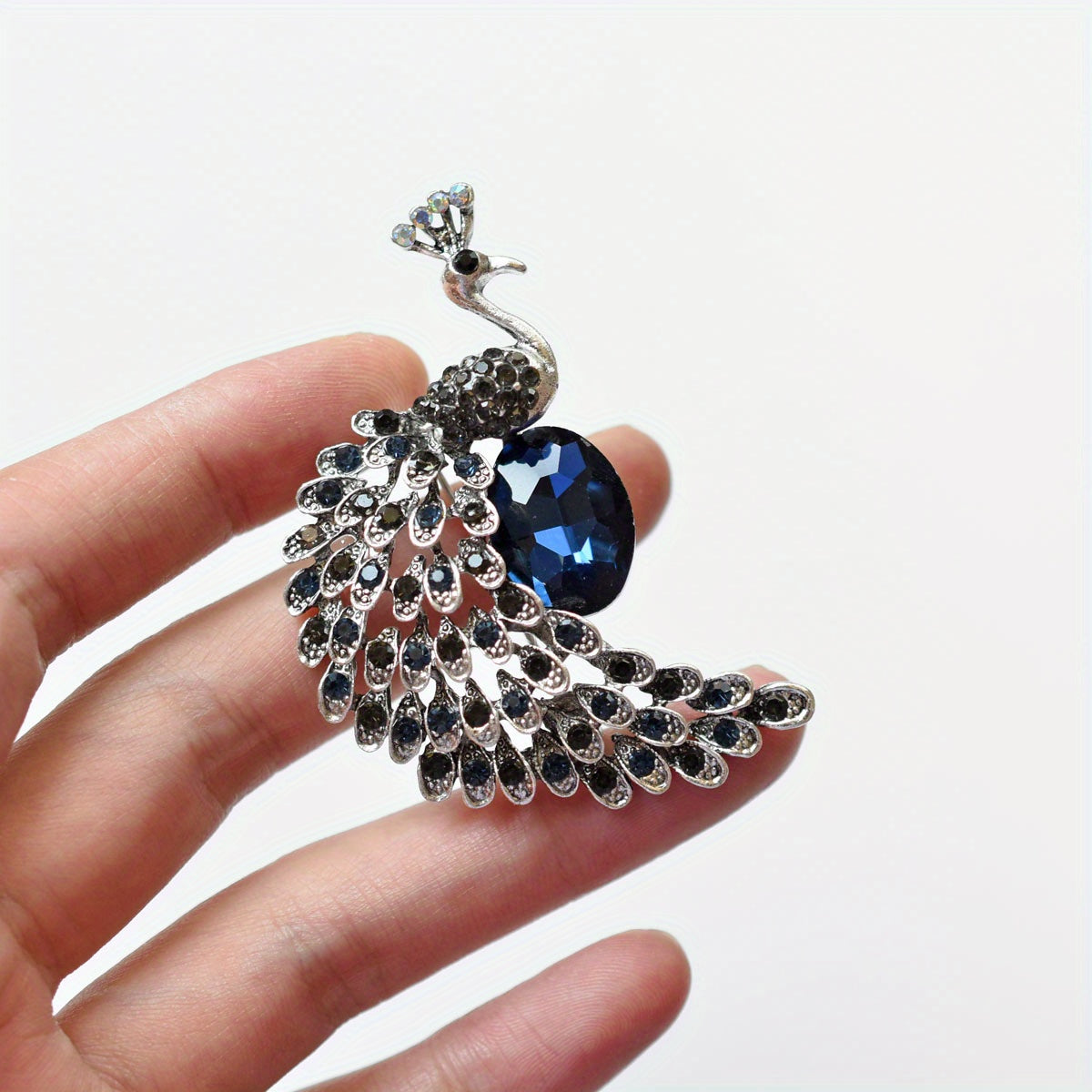 Enamel Crystal Rhinestone Animal Lapel Brooch