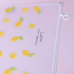 Lemon Patterned File Bag - Keep Documents Safe & Stylish